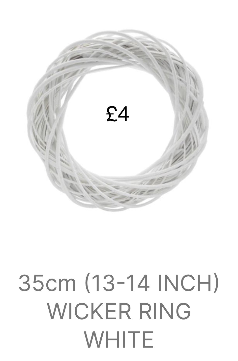 White wicker wreath