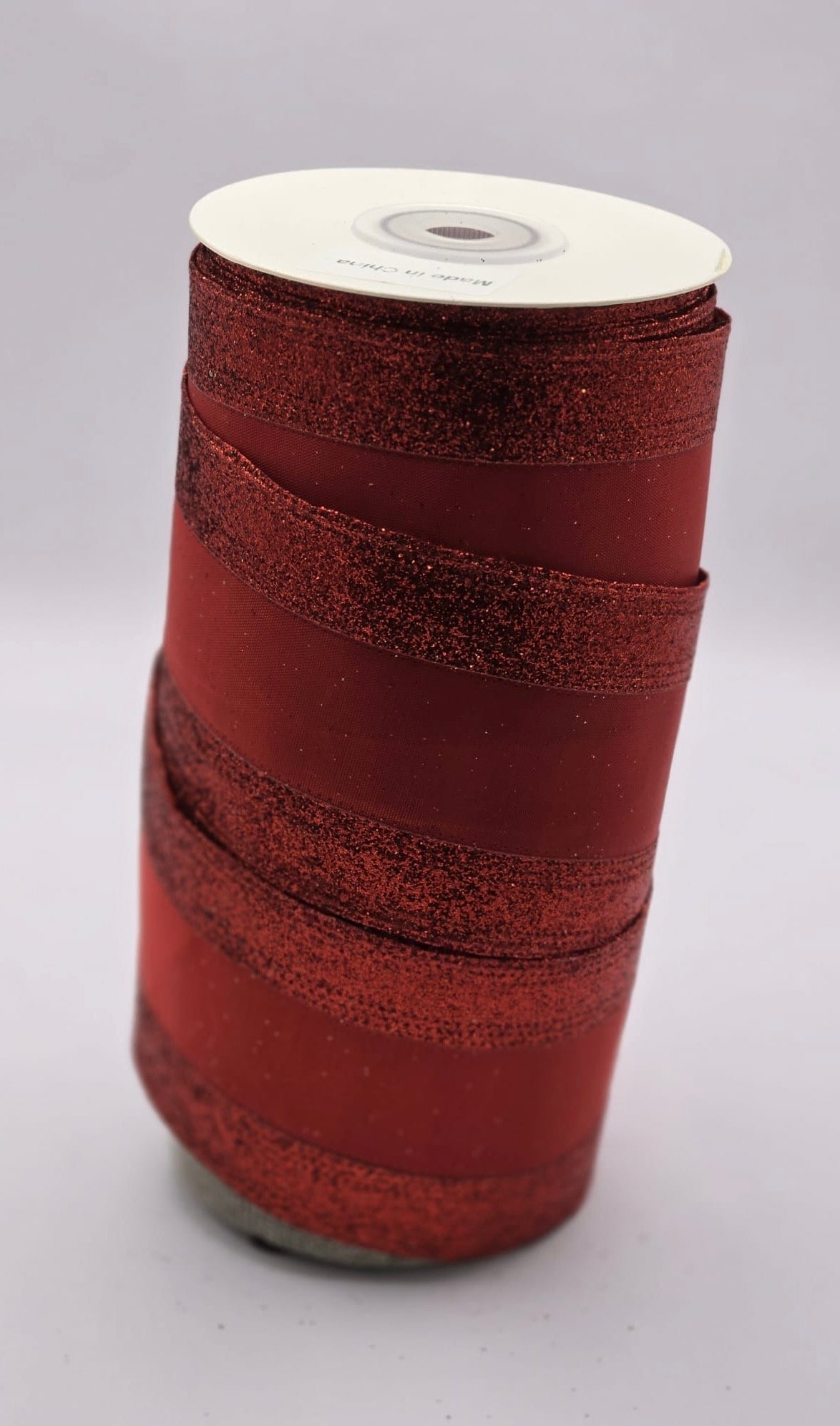 Wired Red Glitter Edge Ribbon 2.5" x 10 yards