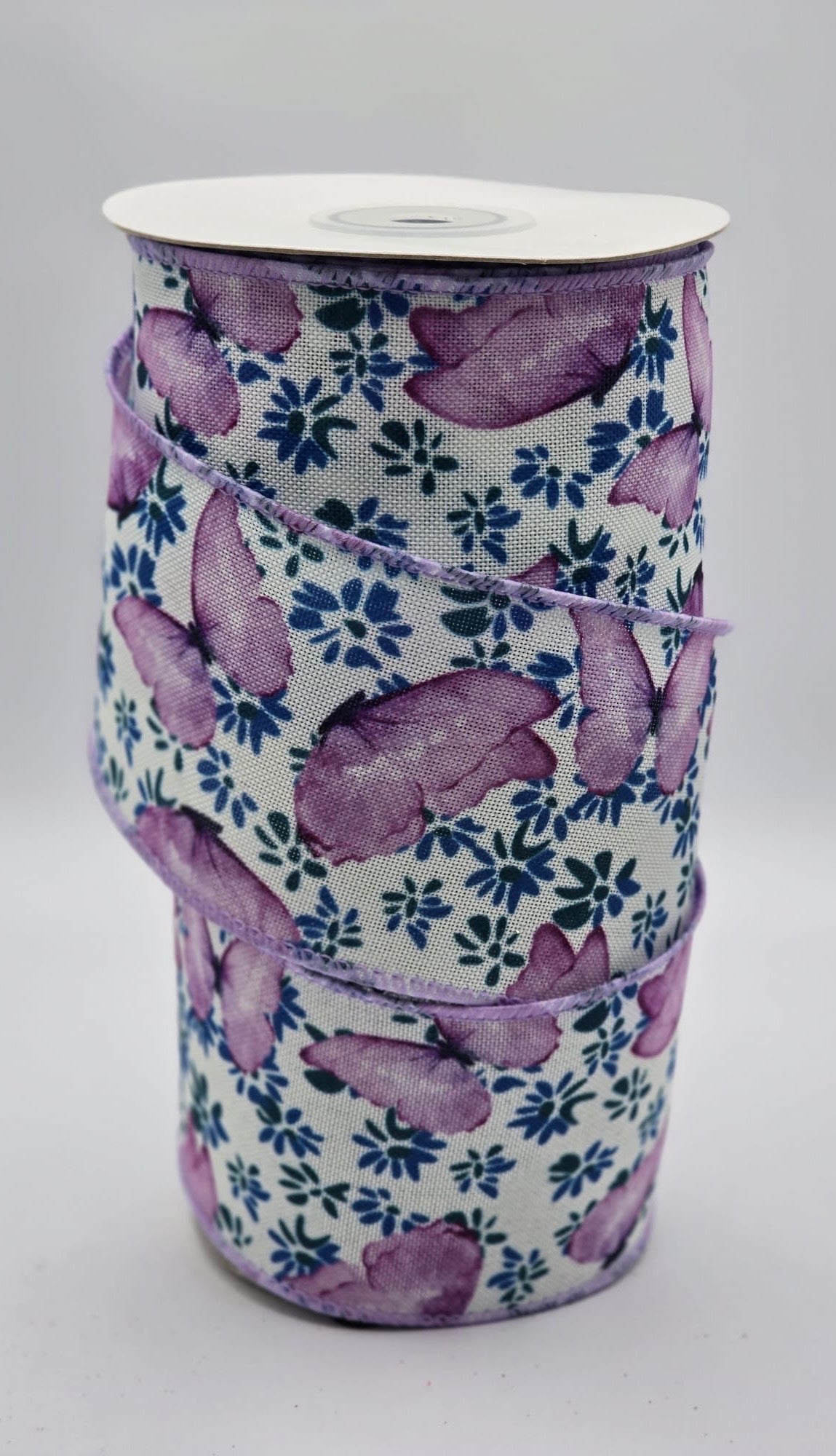 Wired Lilac Butterfly Ribbon 2.5" x 10 yards