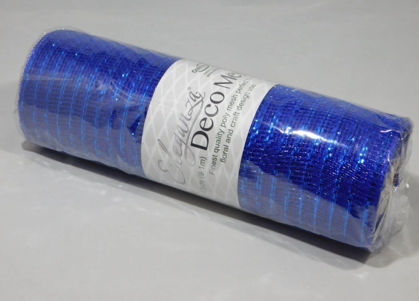 Metallic Deco Mesh 10" x 10 yards available in various colours