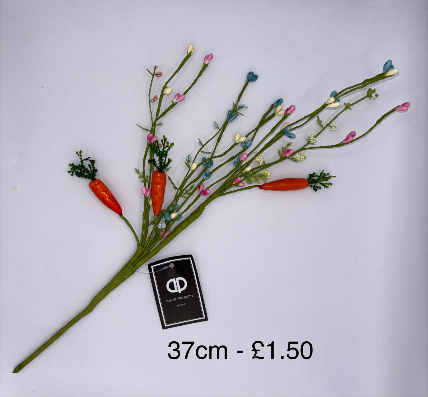 Y 37CM CARROT BLOSSOM PICK