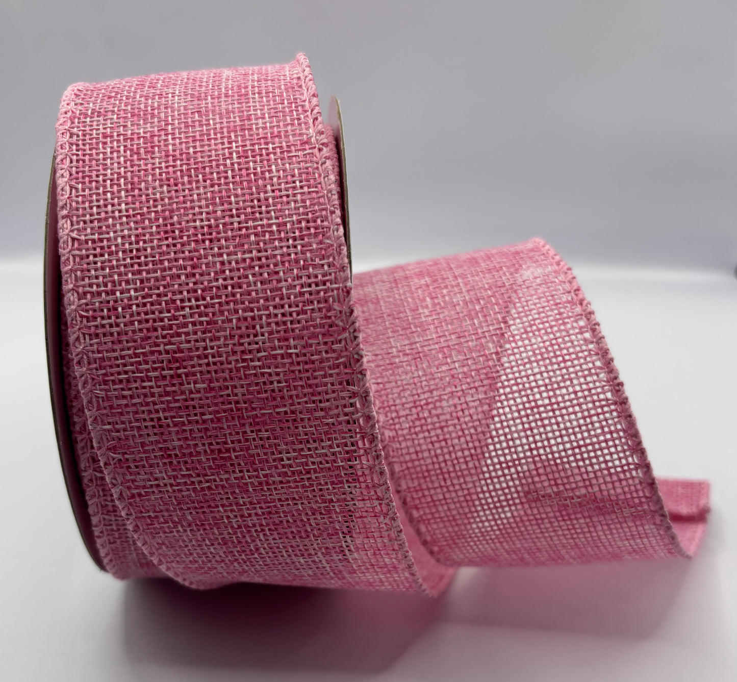 Jute Wired Pink Ribbon 50mm x 10 Mtrs