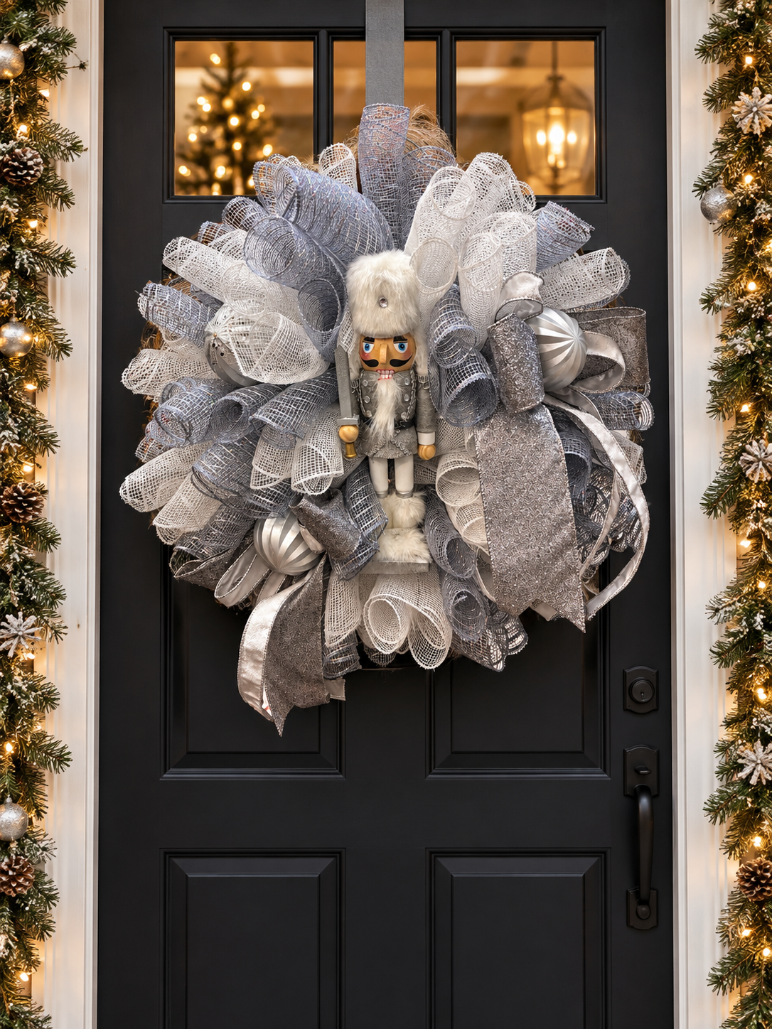 Wreath Kits - Silver Nutcracker