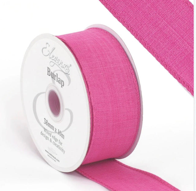 Wired Poly Burlap - 38mm & 63mm Various Colours Available
