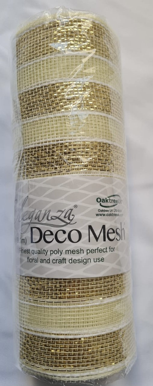 Striped Deco Mesh 10" x 10 yards - Various Colours Available