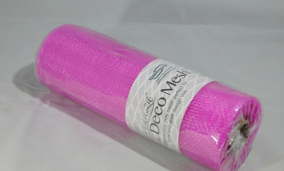 Plain Deco Mesh 10" x 10 yards available in various colours