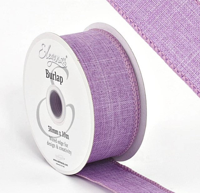 Wired Poly Burlap - 38mm & 63mm Various Colours Available