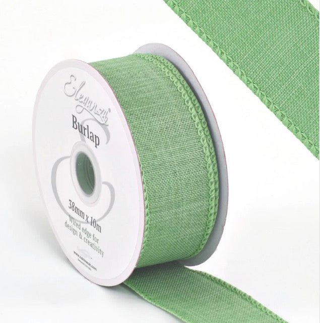 Wired Poly Burlap - 38mm & 63mm Various Colours Available