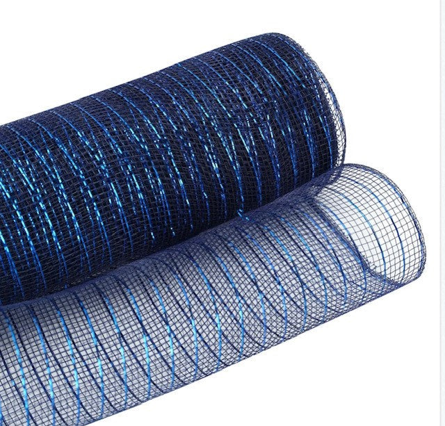 Economy Metallic Deco Mesh 25cm x 9.1m