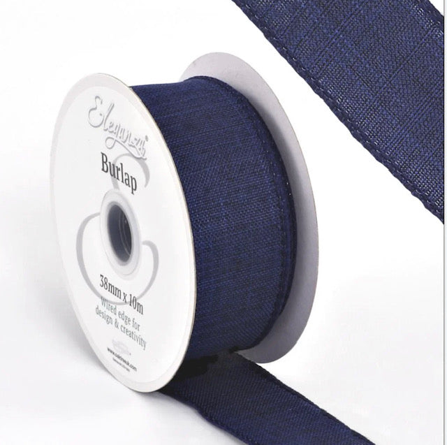Wired Poly Burlap - 38mm & 63mm Various Colours Available