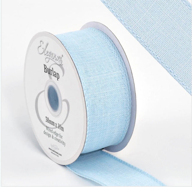 Wired Poly Burlap - 38mm & 63mm Various Colours Available