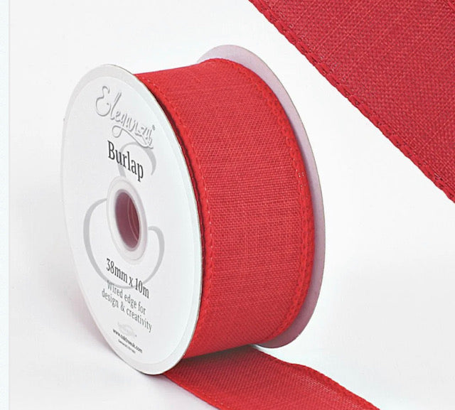 Wired Poly Burlap - 38mm & 63mm Various Colours Available