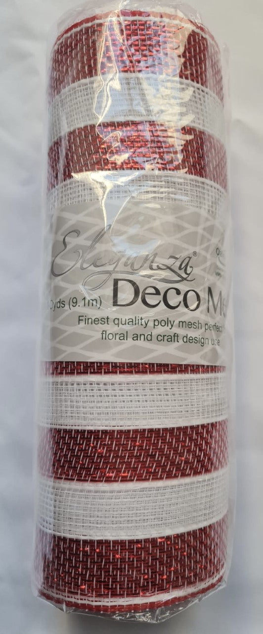 Striped Deco Mesh 10" x 10 yards - Various Colours Available