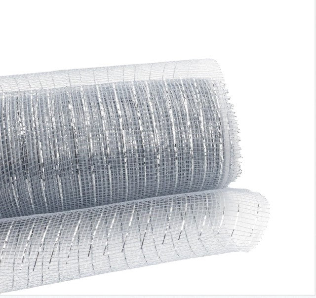 Economy Metallic Deco Mesh 25cm x 9.1m