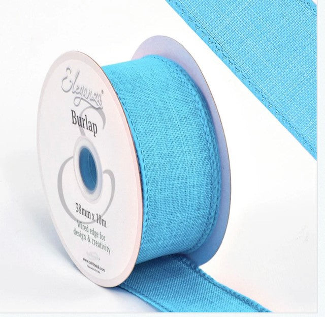 Wired Poly Burlap - 38mm & 63mm Various Colours Available