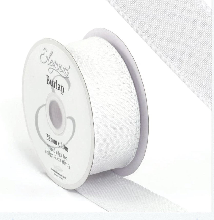 Wired Poly Burlap - 38mm & 63mm Various Colours Available
