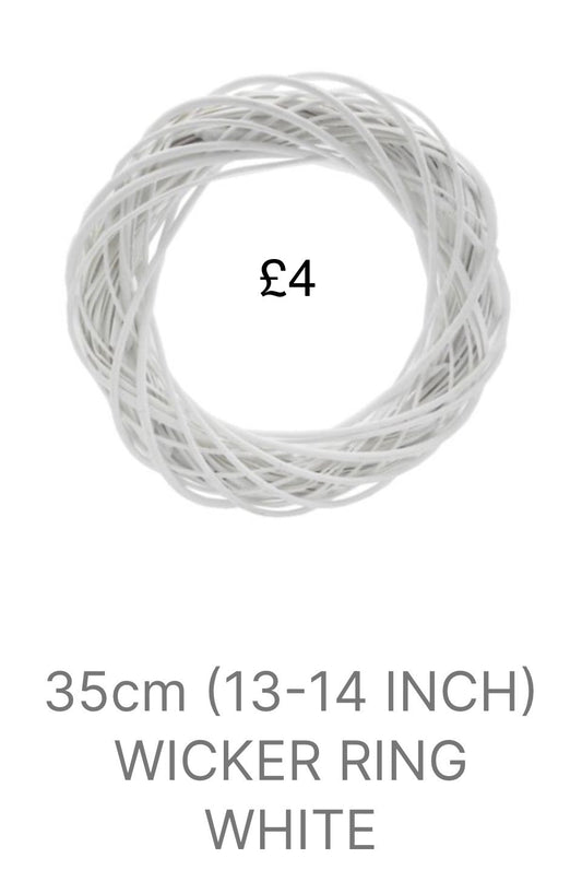 White wicker wreath