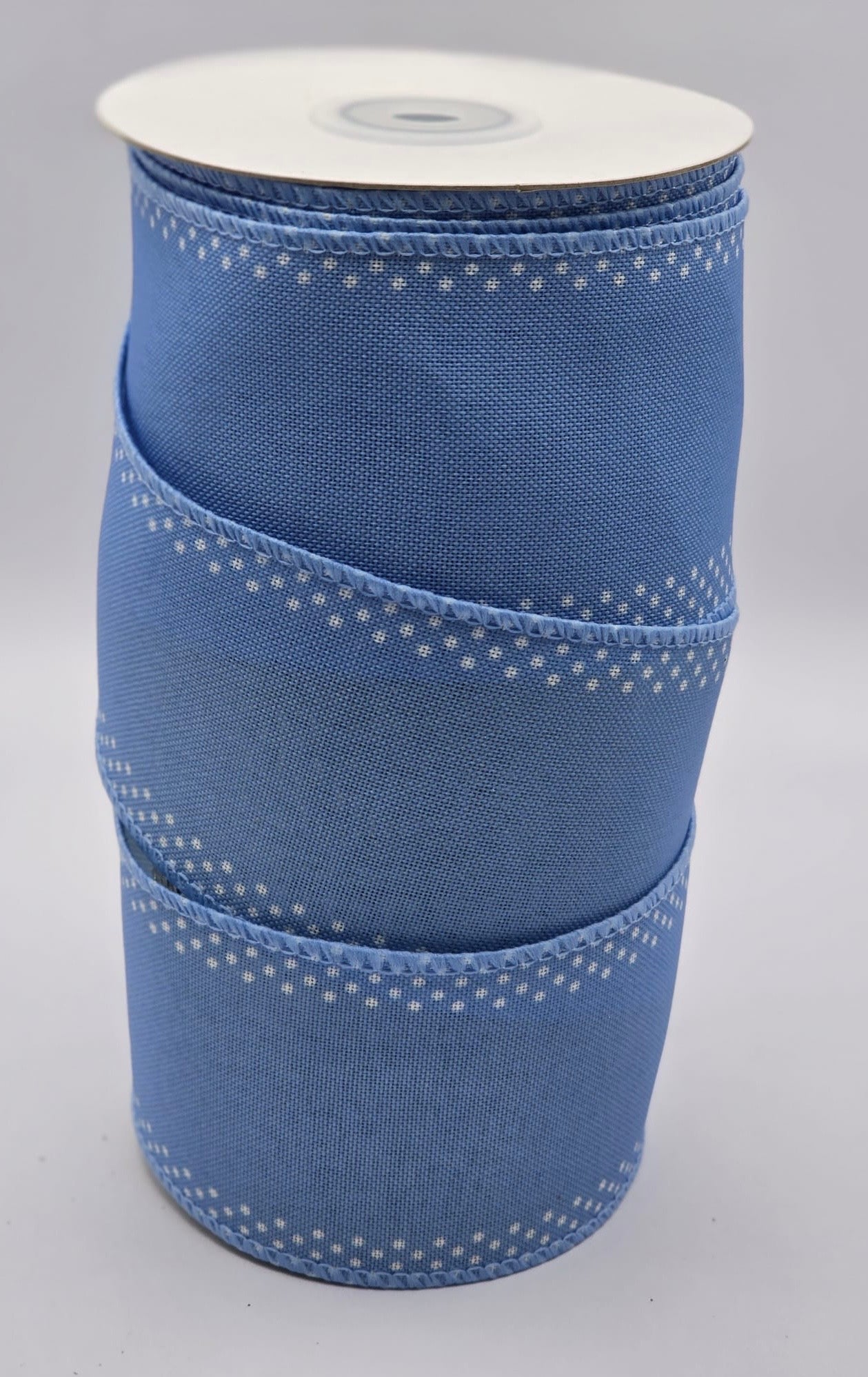 Wired Blue Polka Dot Ribbon 2.5" x 10 yards