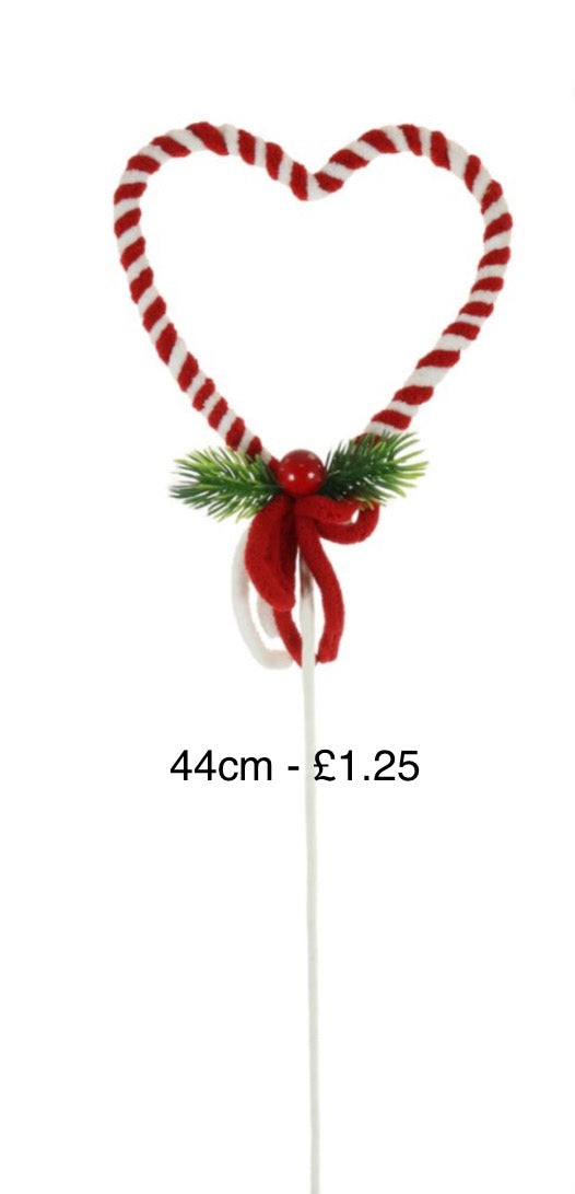 Xmas candy cane heart pic