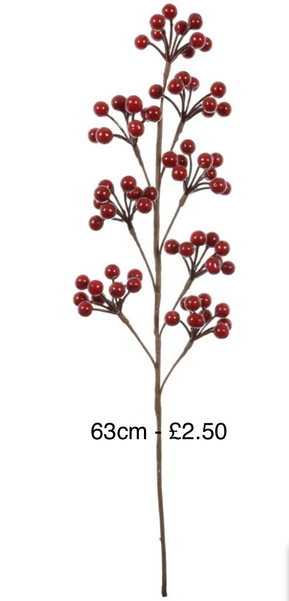 Xmas Red Berries 63cm