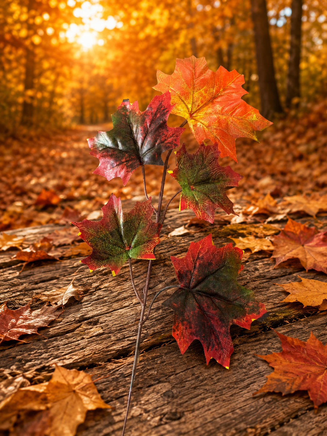 66cm Autumn Maple Leaf Spray