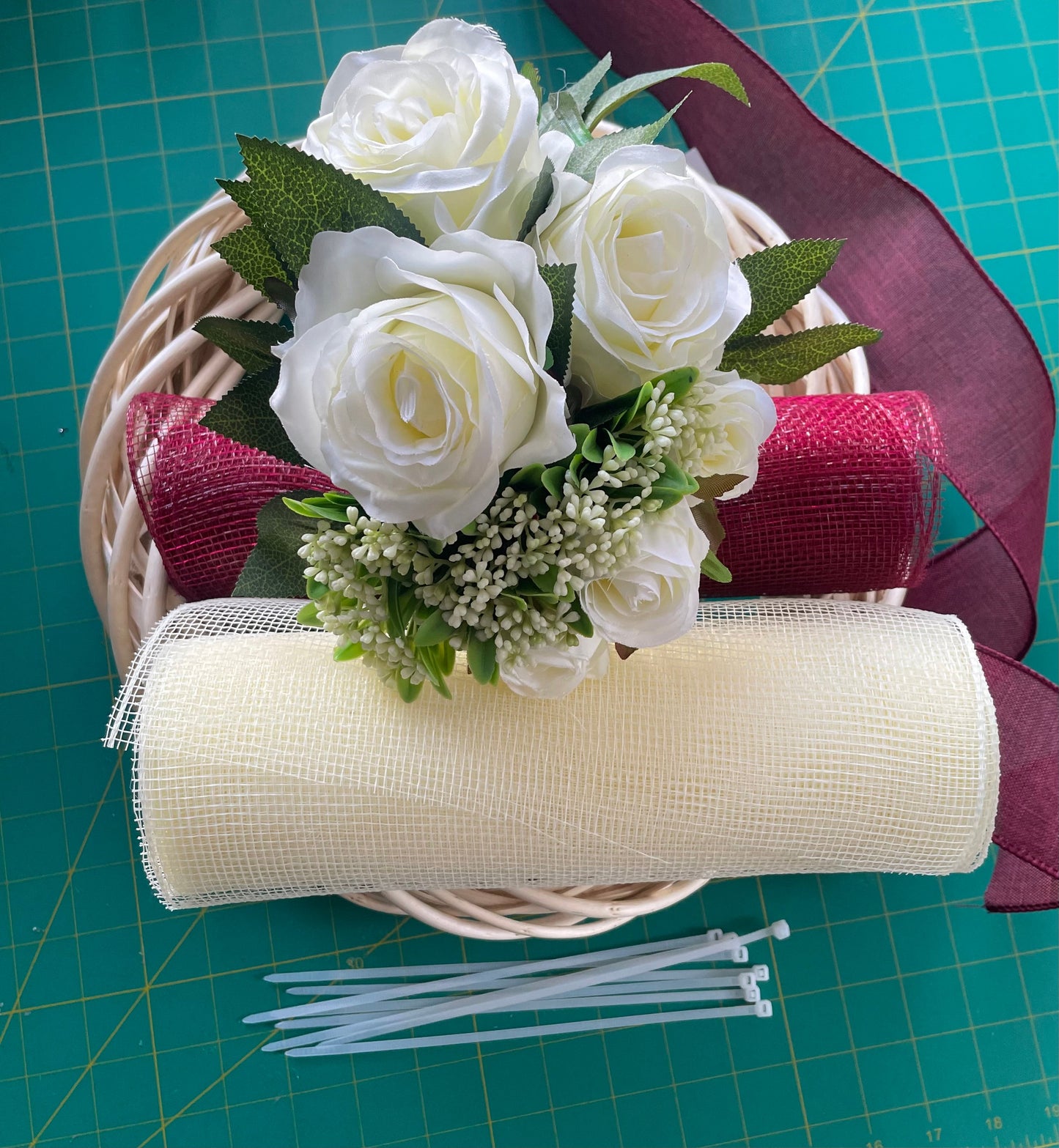 Wreath Kits (Maroon and Cream)