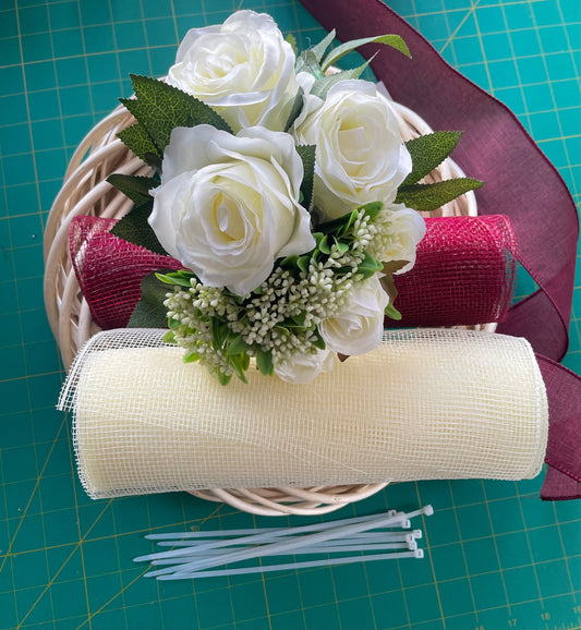 Wreath Kits (Maroon and Cream)