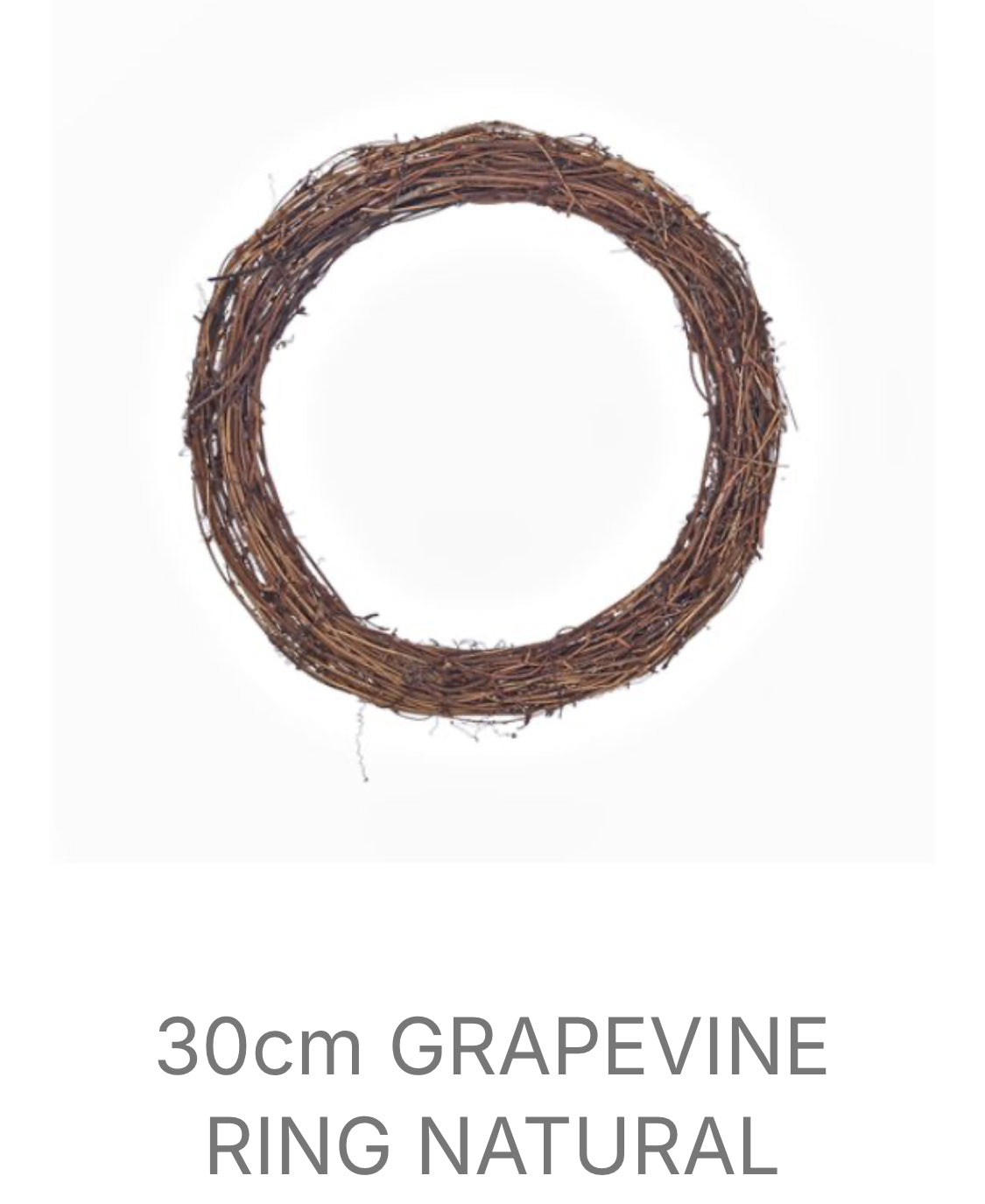 30cm Grapevine Natural Wreath – sew-it-wreathsupplies.co.uk