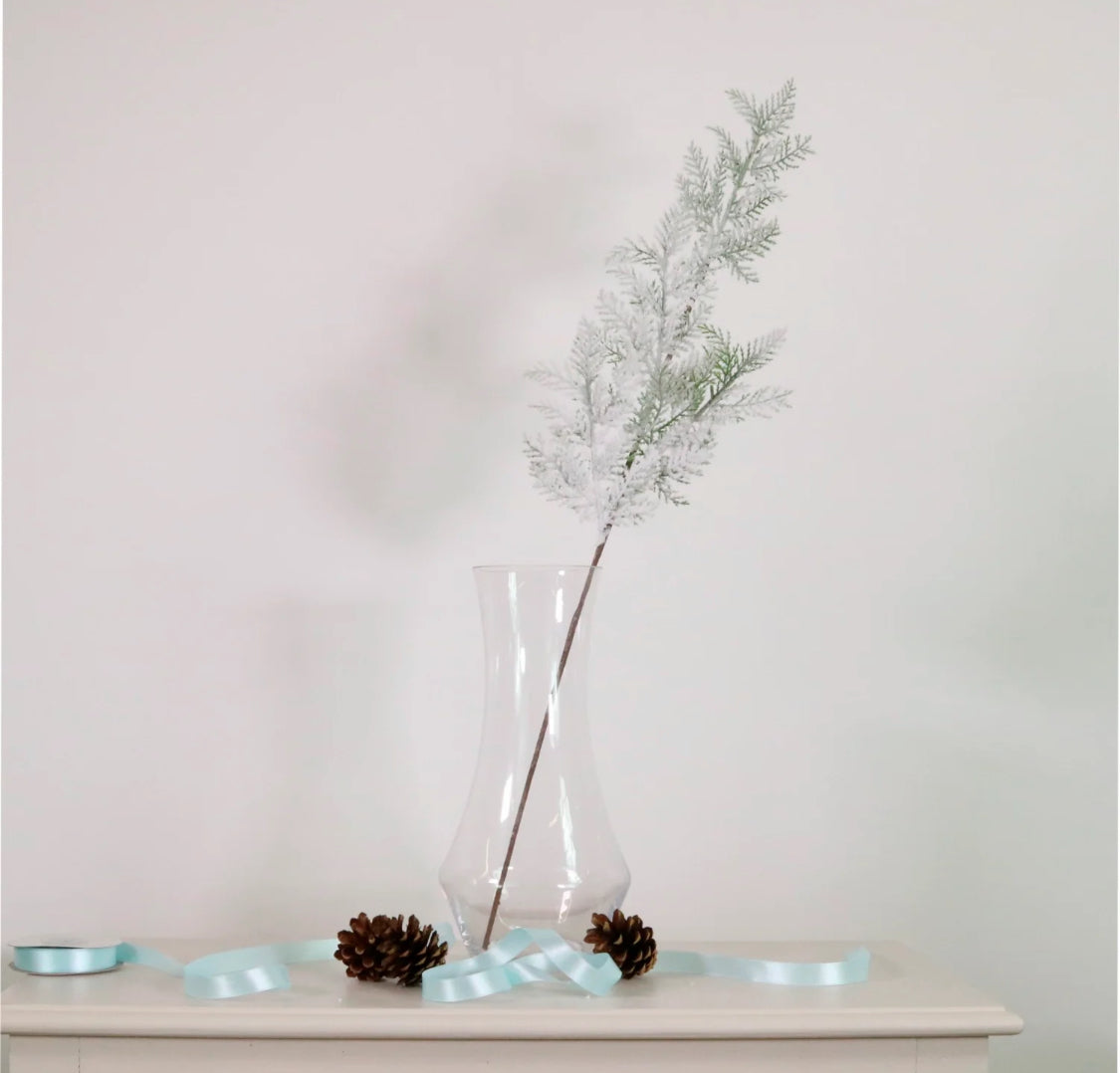 Xmas Snowy Pine Pic Snowy Green 72cm