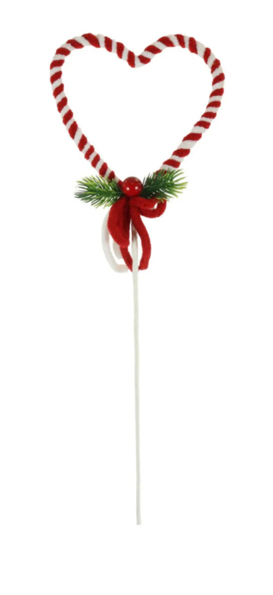 Xmas candy cane heart pic