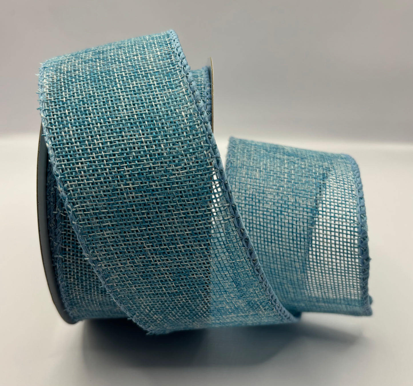 Jute Wired Blue Ribbon 50mm x 10 Mtrs
