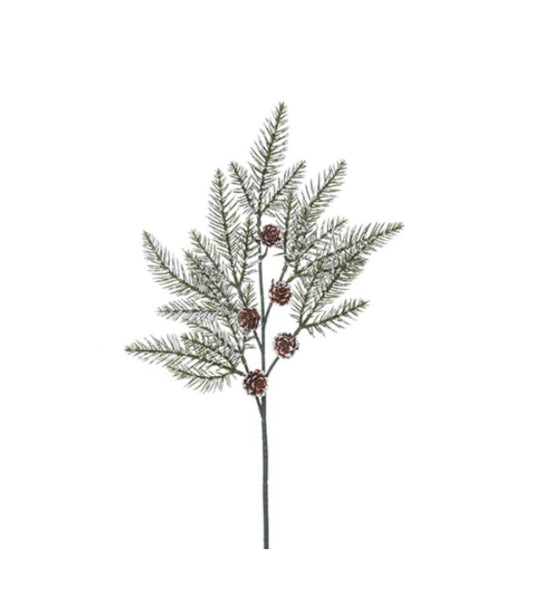Spruce Spray with Cones and Snow pic 54cm