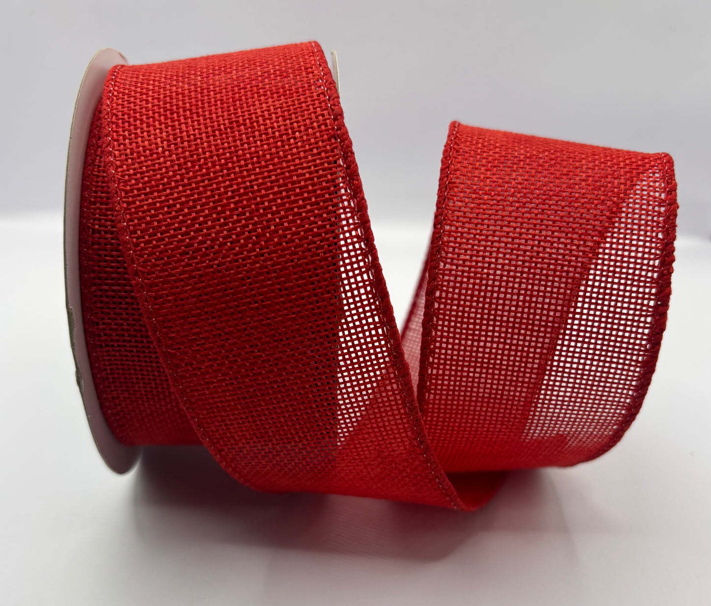 Jute Wired Red Ribbon 50mm x 10 Mtrs