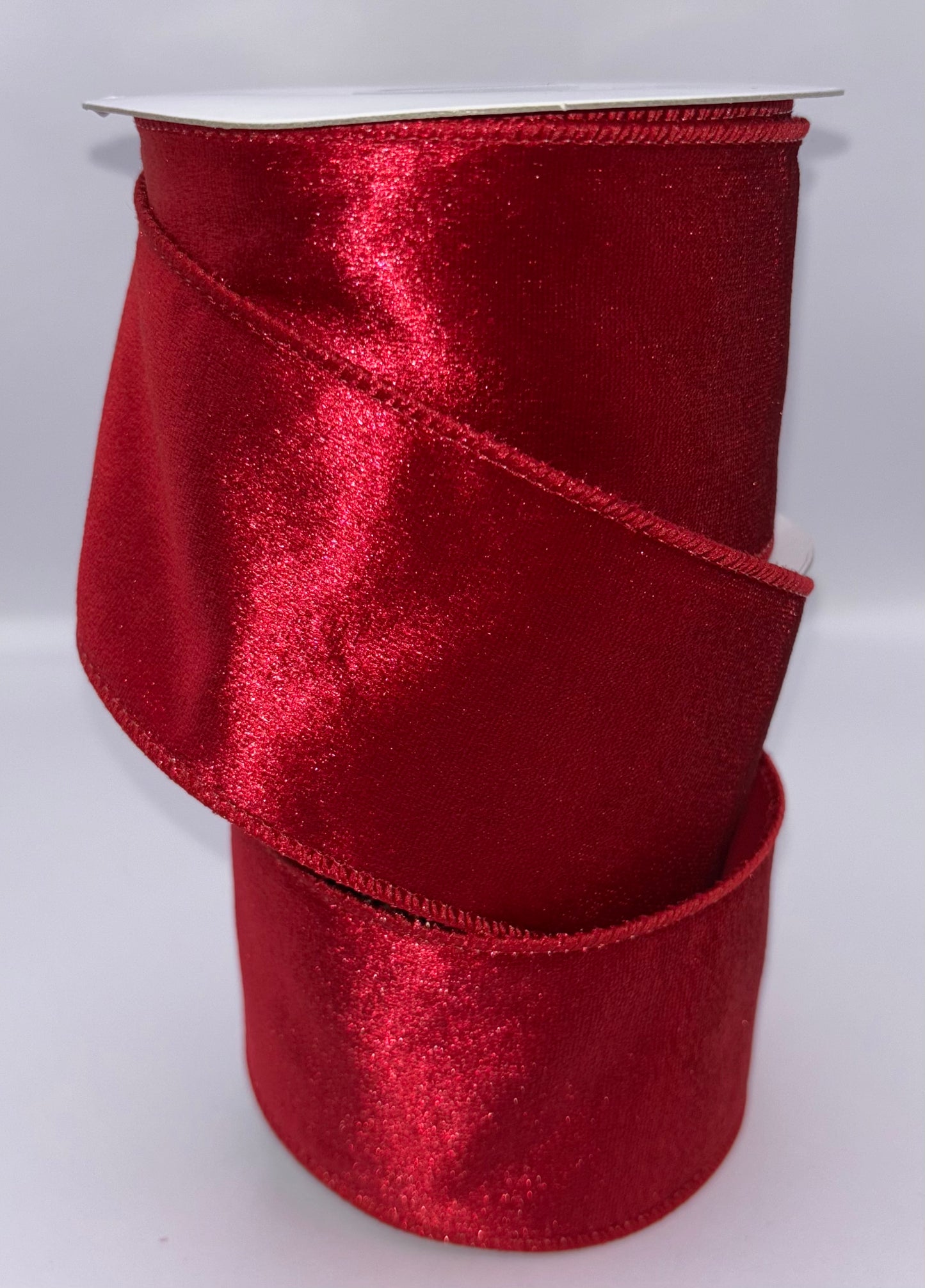 63mm Deep Wine Velvet Wired Christmas Ribbon