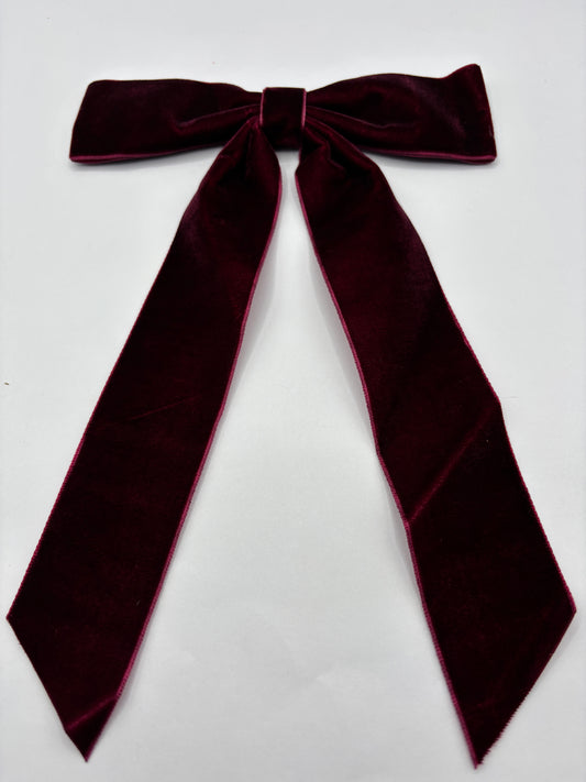 Pack of 6 - 38cm Velvet Bows 14cm wide x 22cm long various colours available