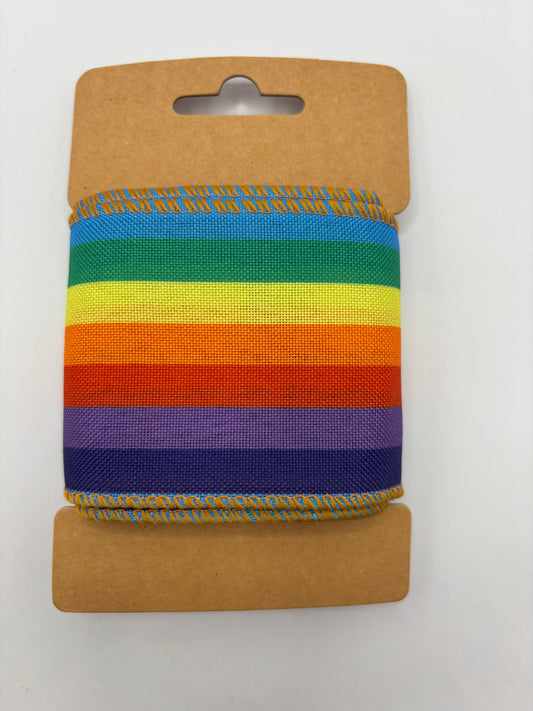 Carded Rainbow Wired Ribbon