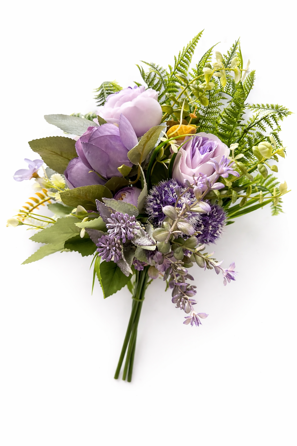 Lilac Flower Wreath Kits on a 25cm wicker base