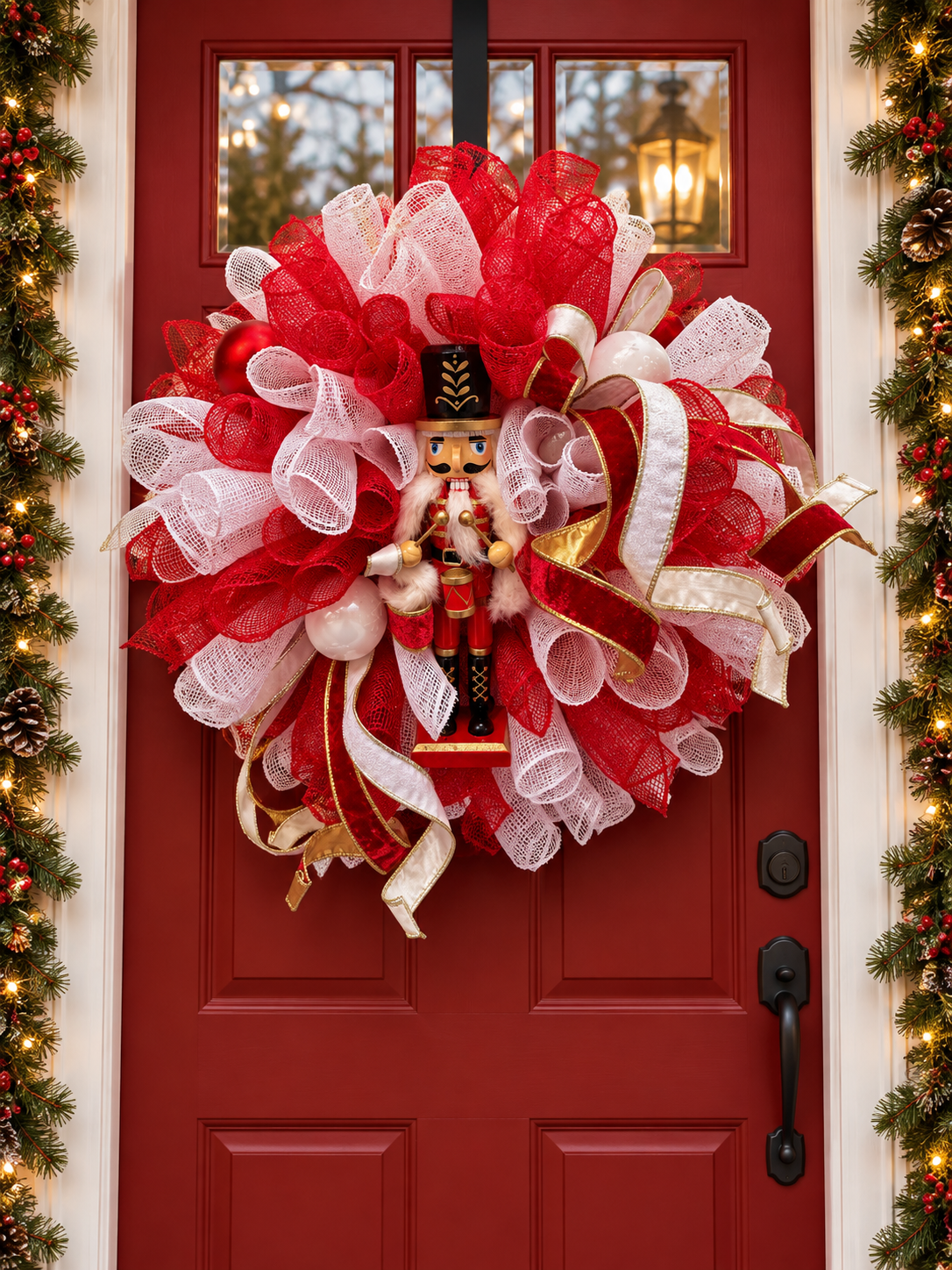 Wreath Kits - Red & White Nutcracker