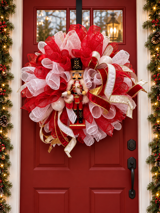 Wreath Kits - Red & White Nutcracker