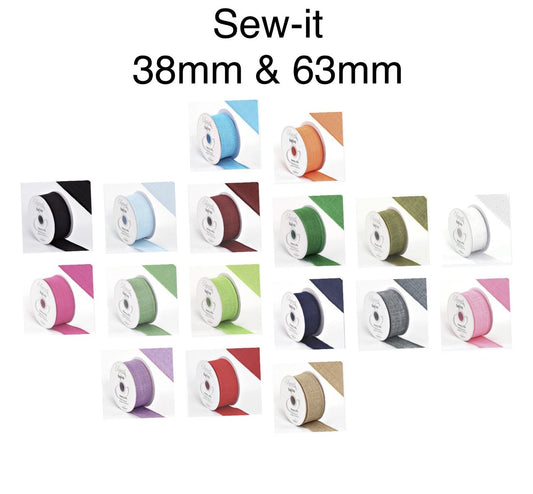 Wired  Poly Burlap - 38mm & 63mm Various Colours Available