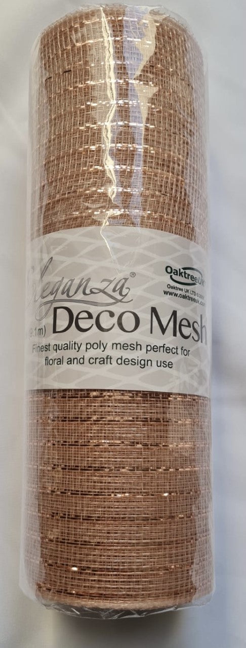 Metallic Deco Mesh 10" x 10 yards available in various colours