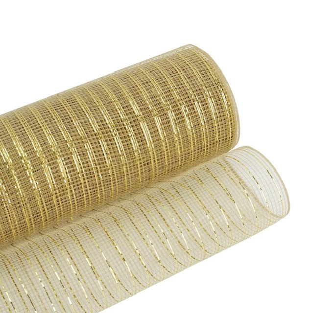 Economy Metallic Deco Mesh 25cm x 9.1m