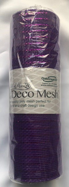 Metallic Deco Mesh 10" x 10 yards available in various colours