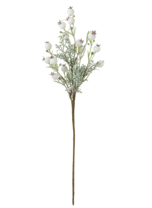 Xmas Berry & Leaf pic White 45cm