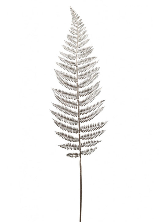 Xmas Plastic Chrome Fern Stem pic Rose Gold 77cm
