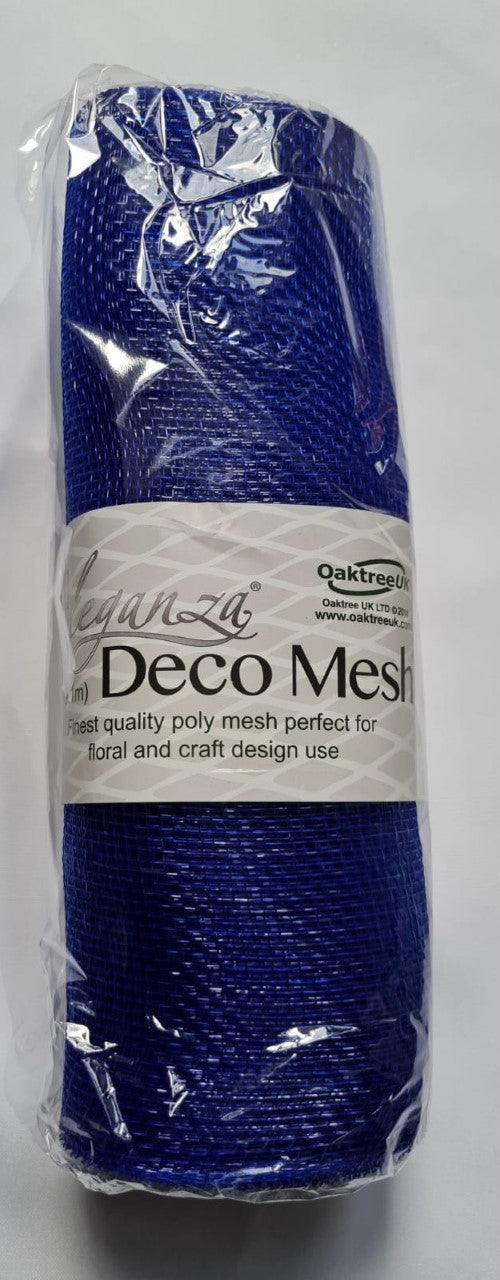 Plain Deco Mesh 10" x 10 yards available in various colours