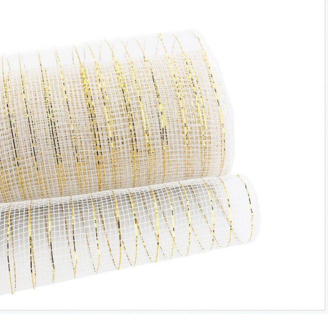 Economy Metallic Deco Mesh 25cm x 9.1m